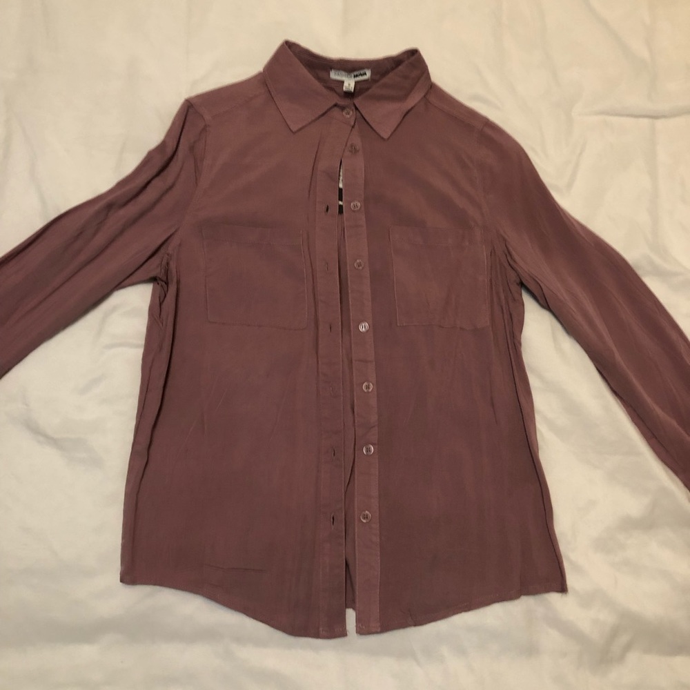 Mauve button up shirt